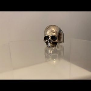 925 SILVER Skull ring Sz 7